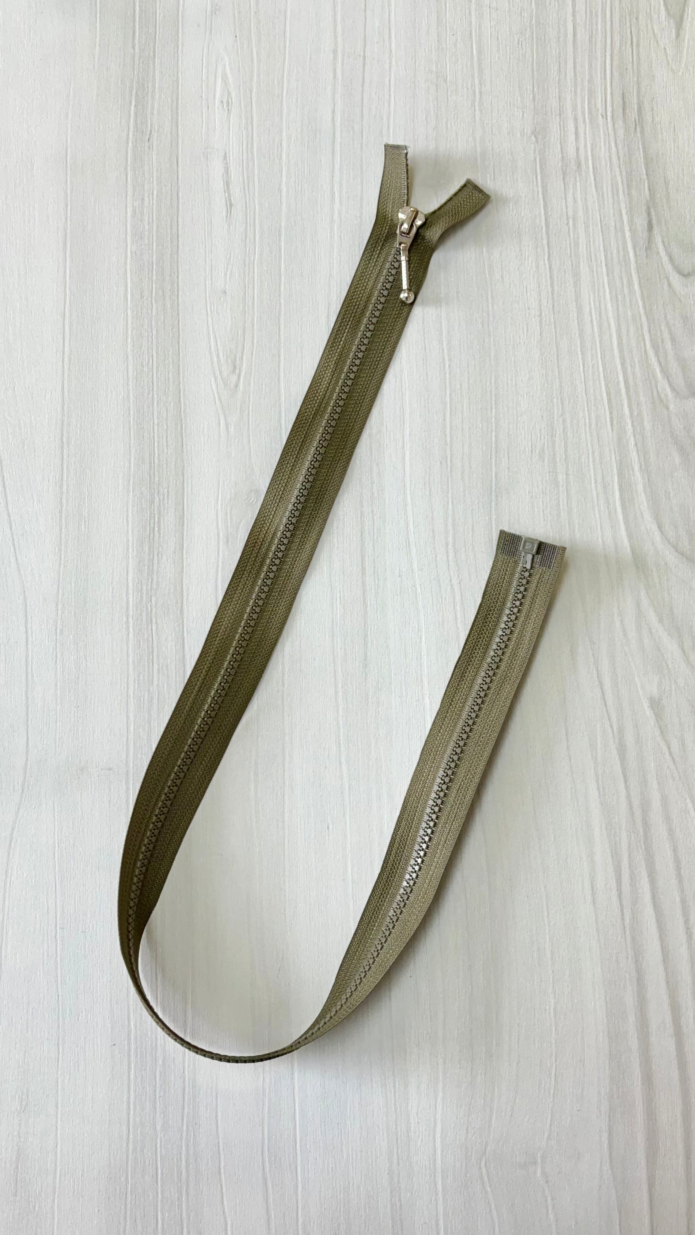 Fermeture éclair séparable 71cm - kaki