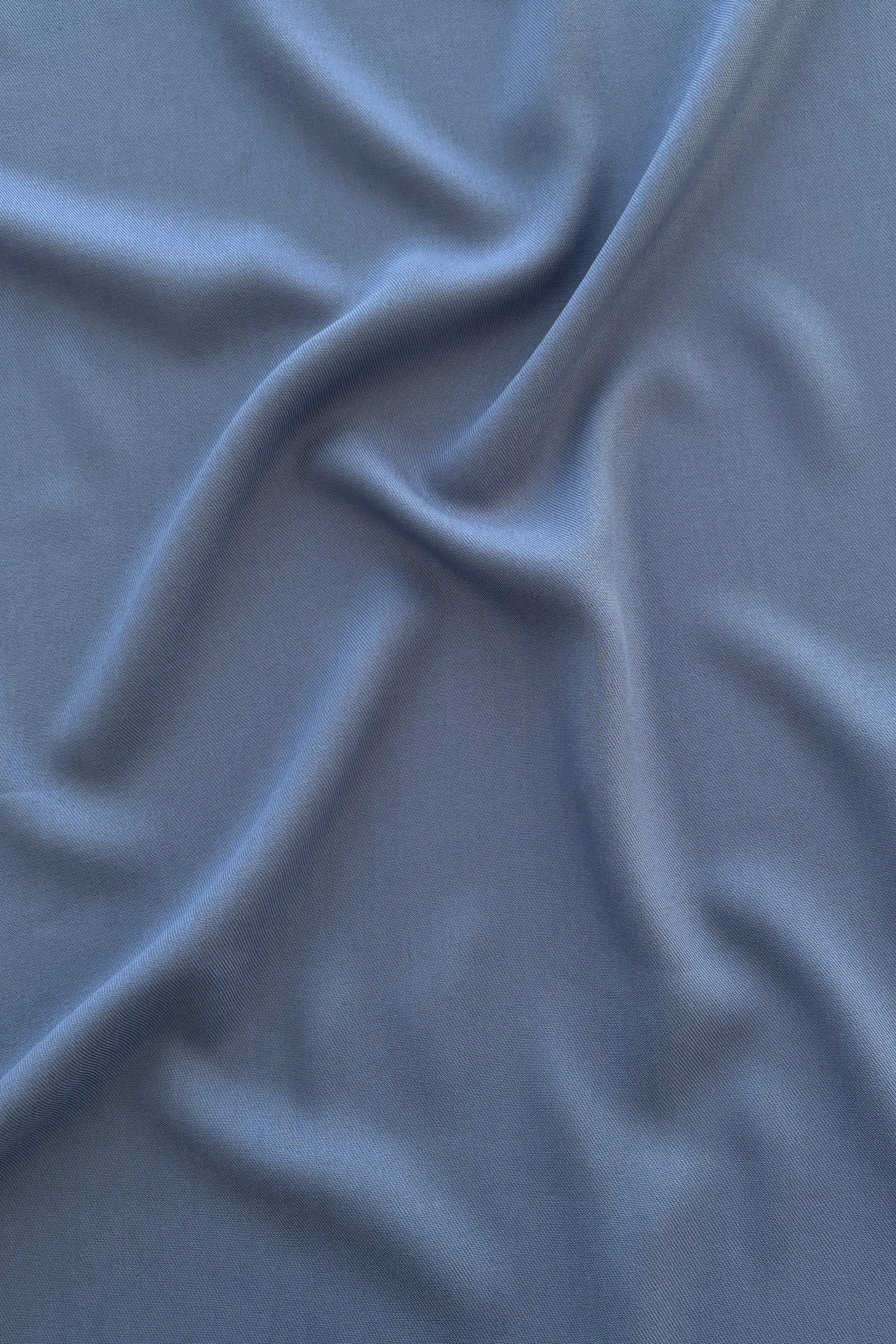 Viscose twill bleu azur