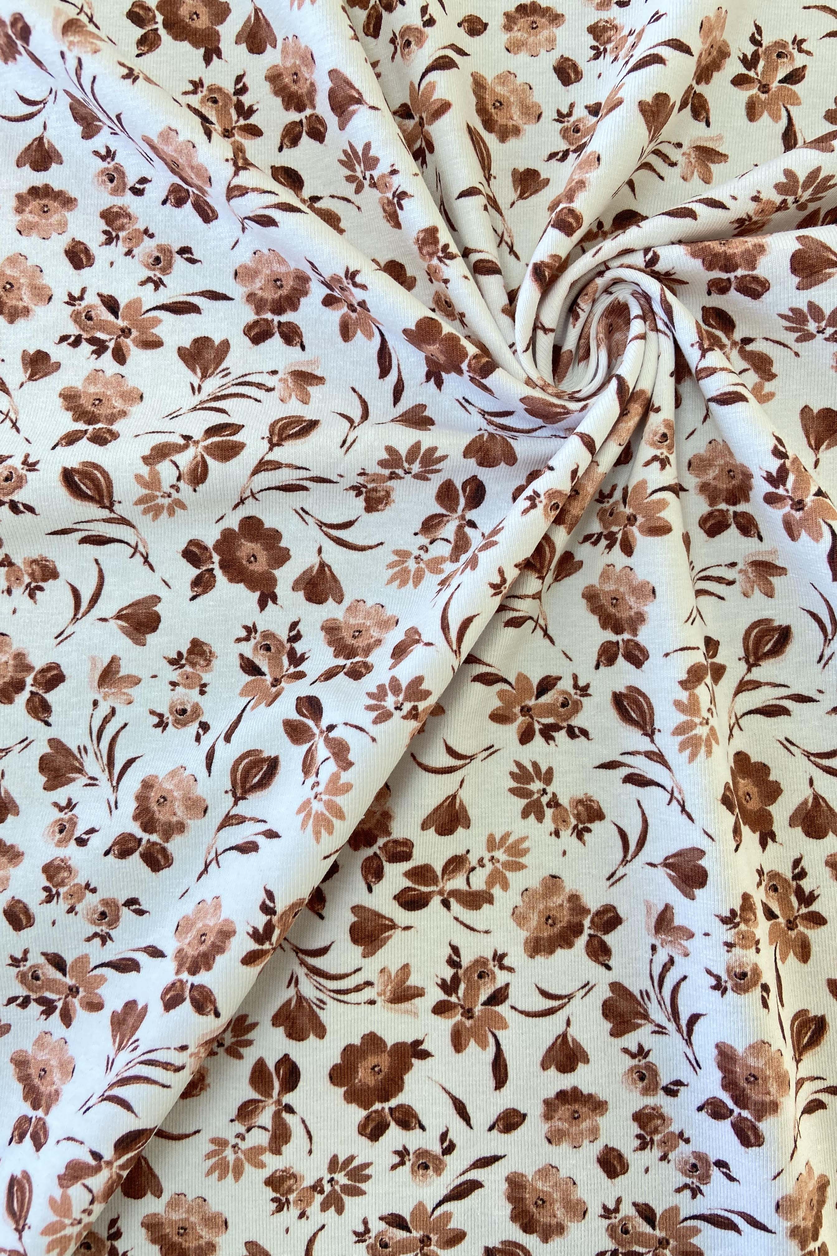 Jersey CL white floral terracotta