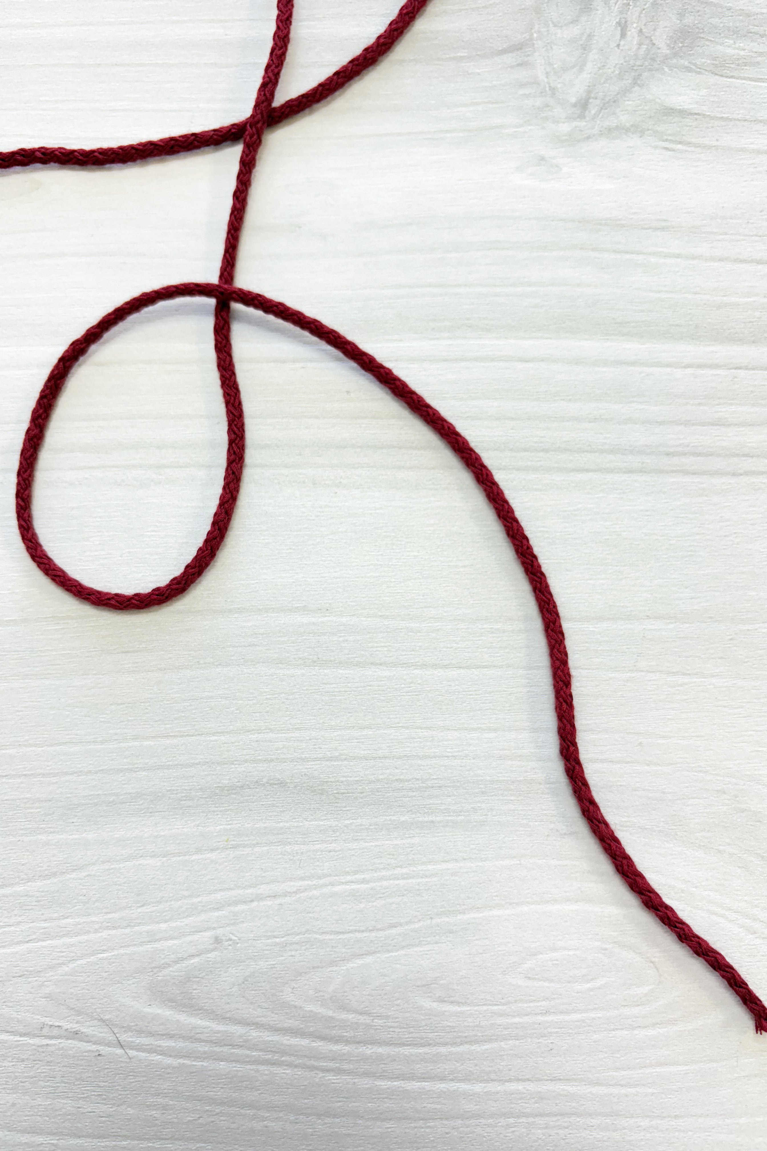 3mm braided cord -red