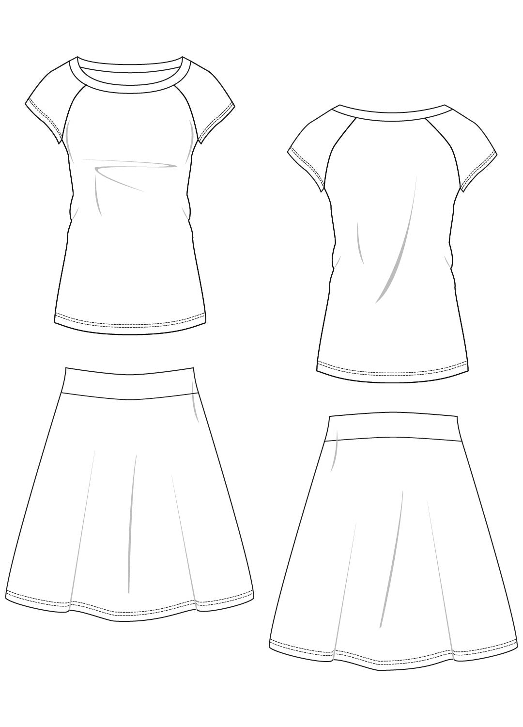 MONA - Top and skirt